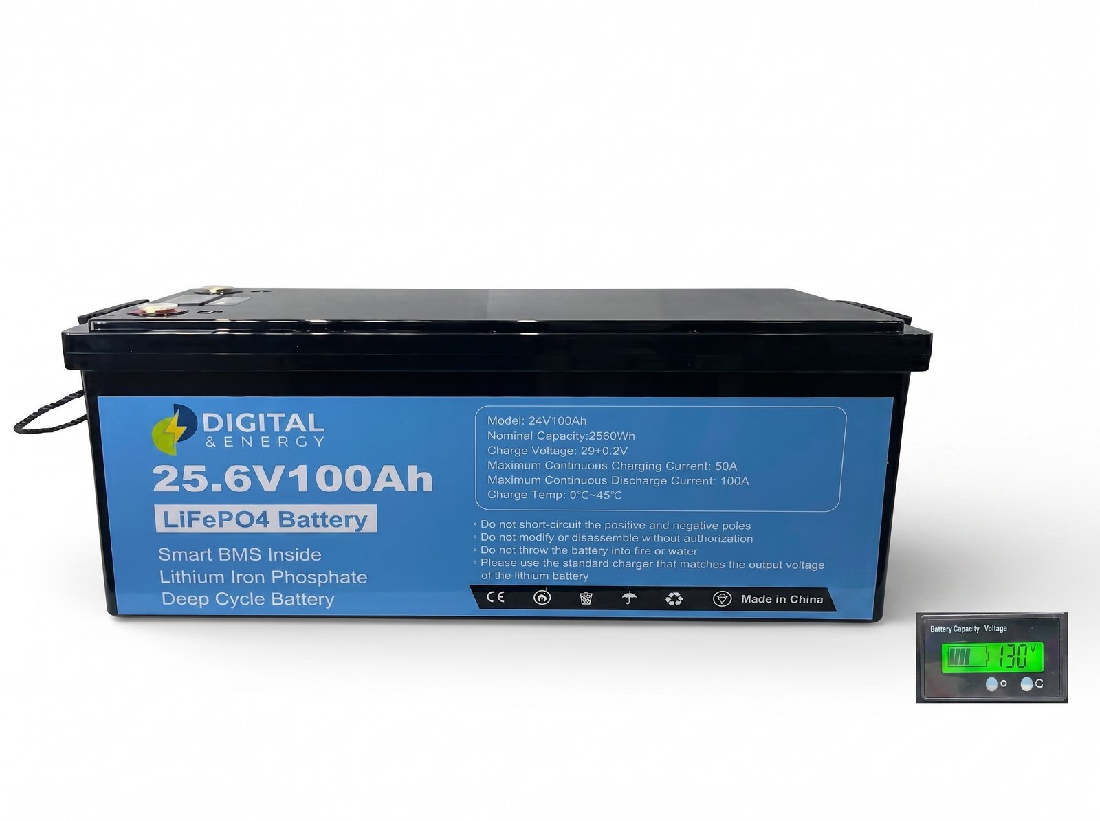 Bateria Litio Digital y Energy LifePo4 24V 100ah Pantalla/Bluetooth 6000