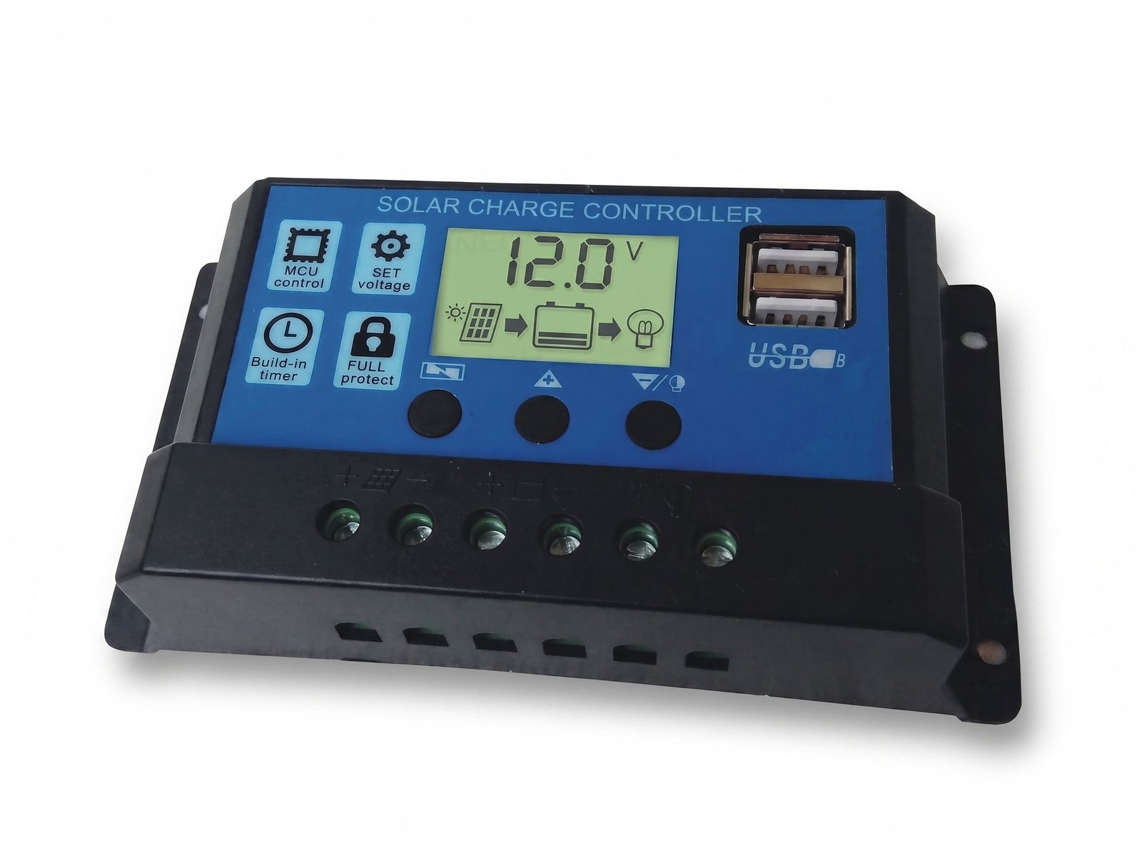 Controlador PWM Panel Solar 12/24V