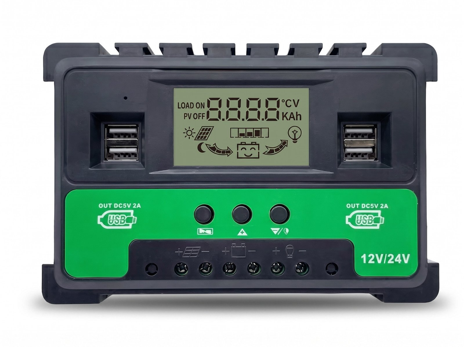 Controlador PWM Panel Solar 12/24V Auto-load