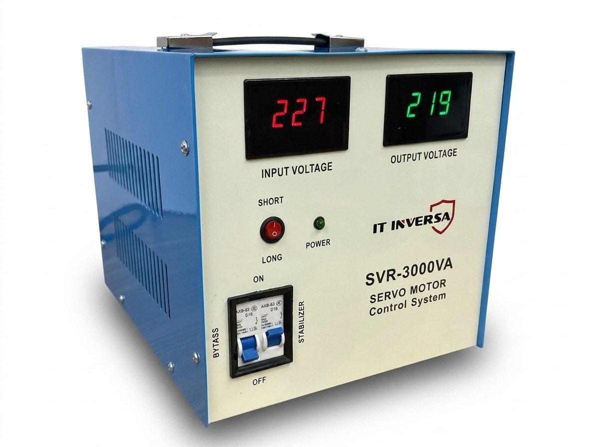 Estabilizador de Voltaje Automático 220V+110V-3KVA Rango