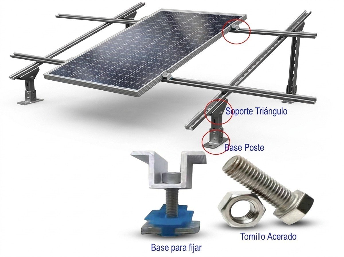 SA- Soporte Triangulo para instalación de panel solar