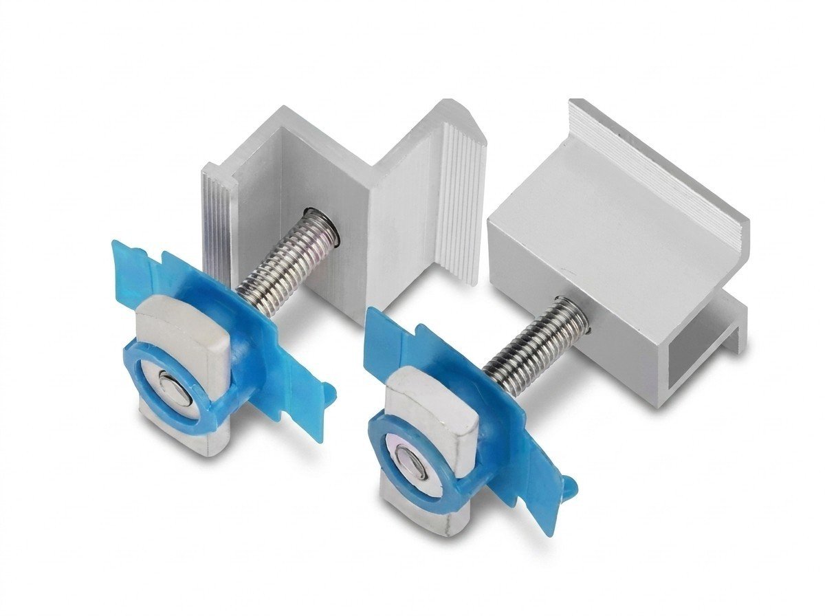 SA- Anclaje Uña Z Lateral + Base Tornillo Riel para fijar panel solar